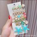Elegant Korean hair clip girls hair accessories design crystal pearl hair pin set for women. 