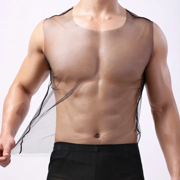 Transprent%20Mesh%20T-shirt%20Mens%20See%20Through%20Fishnet%20Gym%20Training%20TaMan%20Vest%20Underwear%20Nightclub%20Sheer%20Tops%20Gay%20Clothing%20-%20Image%203