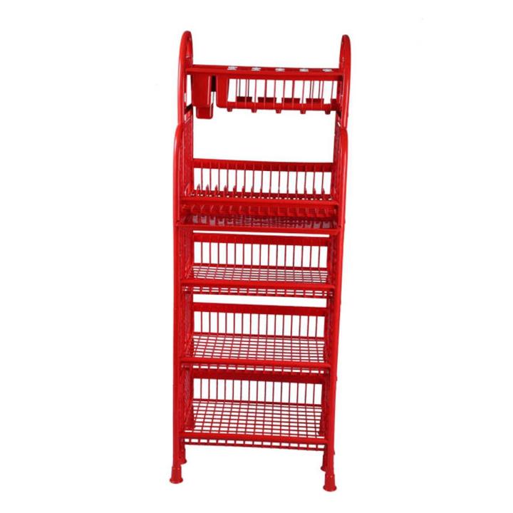TEL Classic Queen Kitchen Rack With Tray 5 Step Red 861609