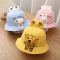BeQeuewll Infant Boys Girls Fisherman Hat 3D Plush Cartoon Animal Bear/Dog/Tiger/Rabbit Wide Brim Sun Protection Cap Sunscreen.