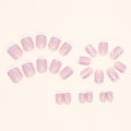 24pcs With Glue Fake nails With Design False nails Wearable press on nails  stylish pattern Artificial nails Full Cover nail art. 