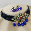 Adorn Yourself with Indian Pearl Choker Necklace Set and Dazzling Earrings, a Perfect Fusion of Tradition and Glamour for Women. 