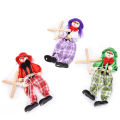 【Serendipity party】1 Pcs Pull String Puppet Wooden Marionette Joint Activity Doll Clown Kids Toy. 