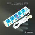 Multiplug 5 Port Power sockets White 5 Meters Long Wire. 
