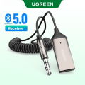 UGREEN Bluetooth Receiver 5.3 Adapter Hands-Free Bluetooth Car Kits AUX Audio 3.5mm Jack Stereo Music Wireless Receiver for Car.