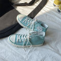 Twilight EVENSTAR Classic Student Black High-Top Round Label Canvas Shoes for Women.
