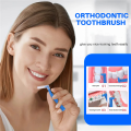 L Shape Push-Pull Interdental Brush 20Pcs/Box Oral Care Teeth Whitening Dental Tooth Pick Tooth Orthodontic Toothpick Toothbrush Blue.