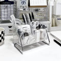 Storage box, dormitory goodies, desktop dresser, cosmetics, ins-style, acrylic shelf, stationery. 