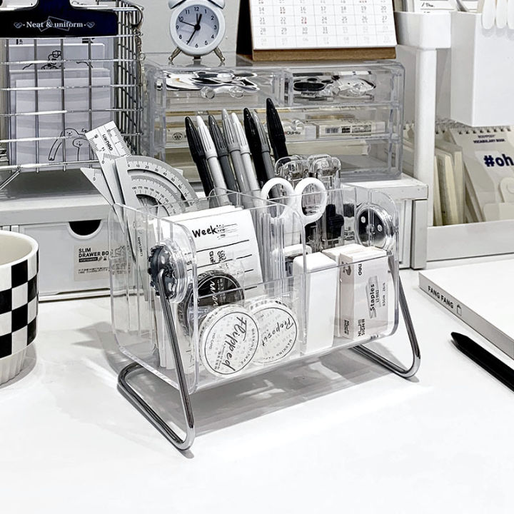 Storage box, dormitory goodies, desktop dresser, cosmetics, ins-style, acrylic shelf, stationery