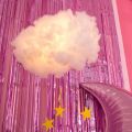 【Cathery Baby Store】2m DIY Handmade Cute Cotton Cloud Shape Light Hanging Night For Birthday Bedroom Decor Drop Shipping Sale.