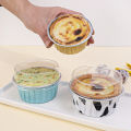 10Pcs/Set Reusable Round Aluminum Foil Tin Cup Pudding Cake Mold Air Fryer Tinfoil Box Small Baking Tray Baking Pastry Tools.