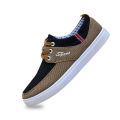 Trendy Casual Sneakers for Men - Comfy Medium Tops with Genuine Leather - Soft and Breathable Canvas. 