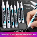1/3Pcs White Marker Pens Oily Waterproof Permanent Paint Markers For Wood Rock Plastic Leather Glass Stone Metal Art Supplies. 