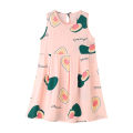 Children's and Girls' Sleeveless Cotton Silk Princess Tank Top Dress Summer Skirt. 