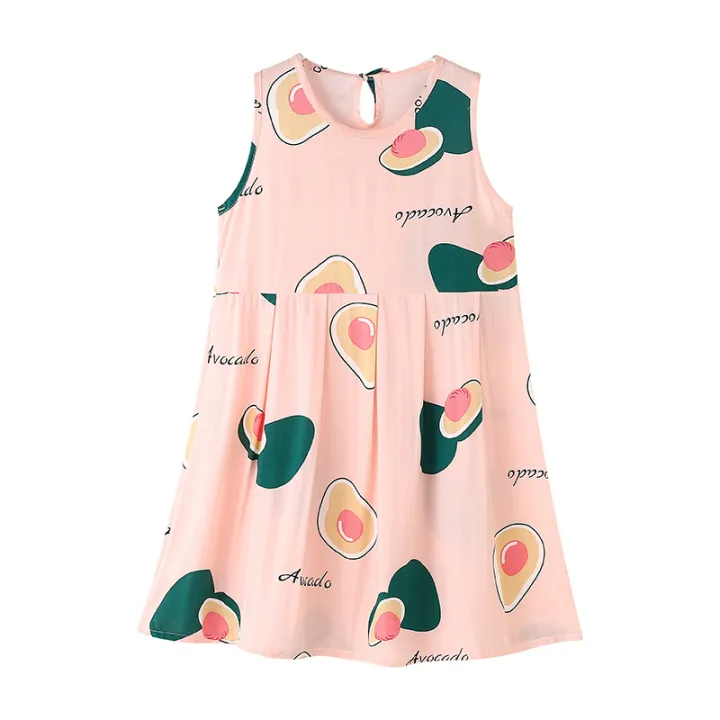 Children's%20and%20Girls'%20Sleeveless%20Cotton%20Silk%20Princess%20Tank%20Top%20Dress%20Summer%20Skirt%20-%20Image%205
