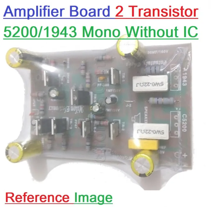 2 Transistors Amplifier Circuit Board For 5200 & 1943 IC Mono Amplifiers Board 2 Transistor IC Not Included In This Board Home Entertainment & Amplifiers