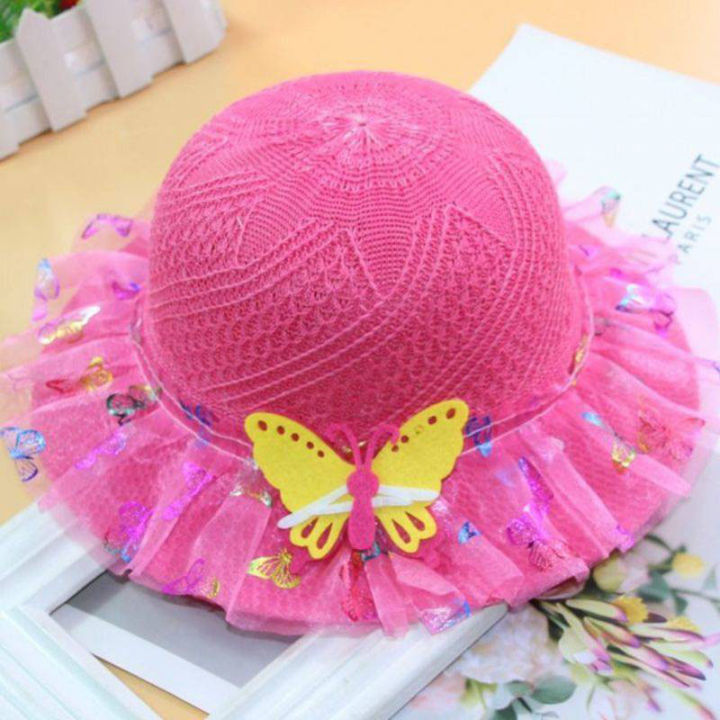 Summer%20Sun%20Hat%20Kids%20Children%20Strip%20Hat%20-%20Image%202