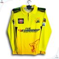 Chennai Super King Jersey Full Sleeve Collar Polo IPL Jersey For Men - IPL CSK Jersey - Chennai Jersey 2024-2025. 