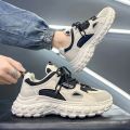 Summer men's shoes2023New Versatile Casual Sneakers Height Increasing White Shoes Hong Kong Style Clunky SneakersinsTrendy Shoes.