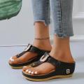 Summer Sandals Women 2024 Big Size Platform Sandals Wedges Flip Flops Comfortable Slippers Ladies Non-Slip Open Toe Beach Shoes Superman.