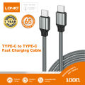 LDNIO 65W Type-C Fast Charging Cable, Type-C to Type-C Mobile Phone Charging Cable -1M.