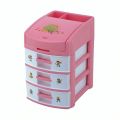 Plastic Tomi Organizer - Light Pink, Plastic Storage Shelfty 3 Drawer  Mini Organizer. 