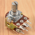 10PCS Top Adjustment Linear Dual Knurled Shaft Potentiometer 50K Ohm B50K. 