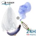 12 Size Fishing Net Trap Mesh Luminous Bead Netting Sea Fish Net Tackle Design Copper Shoal Cast Gill Feeder Fishing Trap Net. 