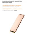 Copper M.2 SSD Heat Sink Radiator with Silicone Thermal Pad M.2 SSD Hard Disk Cooling Heatsink for M2 SSD 2280 Easy Install Easy to Use. 
