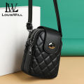 LouisWill Fashion Women Bag Vintage Handbags PU New Trendy Fashion Mini Bag Korean Style Ladies Shoulder Bag Shoulder Bag Women's Round Cross Body Small Bag. 