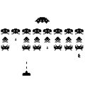 Gamer Vinyl Stickers SPACE INVADERS Video Game Play Room Wall Decal.