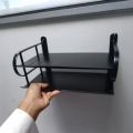 Router Stand 2-Layer Wall Mount WiFi Router Stand – Metal Shelf for TV Box & Remotes. 