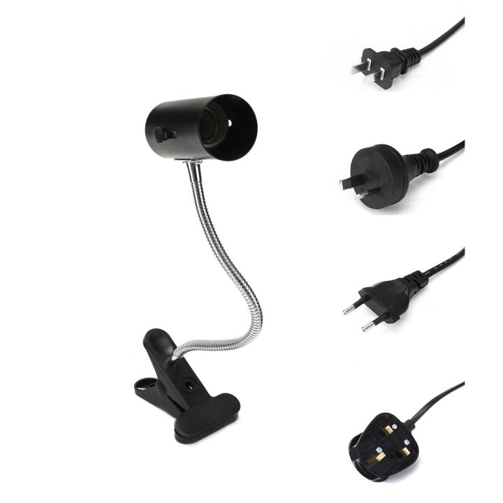 30cm E27 Flexible Clip on Switch Reptile LED Light Lamp Bulb Holder Socket 360 Degree Adjustable US Plug