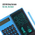 Calculator Notepad 6 Inch LCD Writing Tablet Digital Drawing Pad with Stylus Pen Erase Button Lock Function Black. 