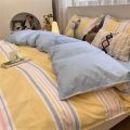 Korean Bedding, Single and Double in Style, Student Dormitory, Three Piece Set, Bed Sheets, Quilt Cover, Four Piece Set. 