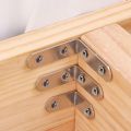 Durable 201 Stainless Steel Corner Bracket Hardware Thickened Corner Code 90-degree Right Angle L-shaped Fixed Bracket Connector.