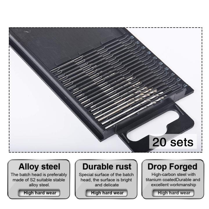 20pcs%200.3-1.6mm%20Shank%20Mini%20Drill%20Bit%20Set%20Twist%20Drill%20Diy%20Kit%20Rotary%20Hand%20Tools%20Hss%20Twist%20Drill%20Bit%20Set%20With%20Case%20-%20Image%202