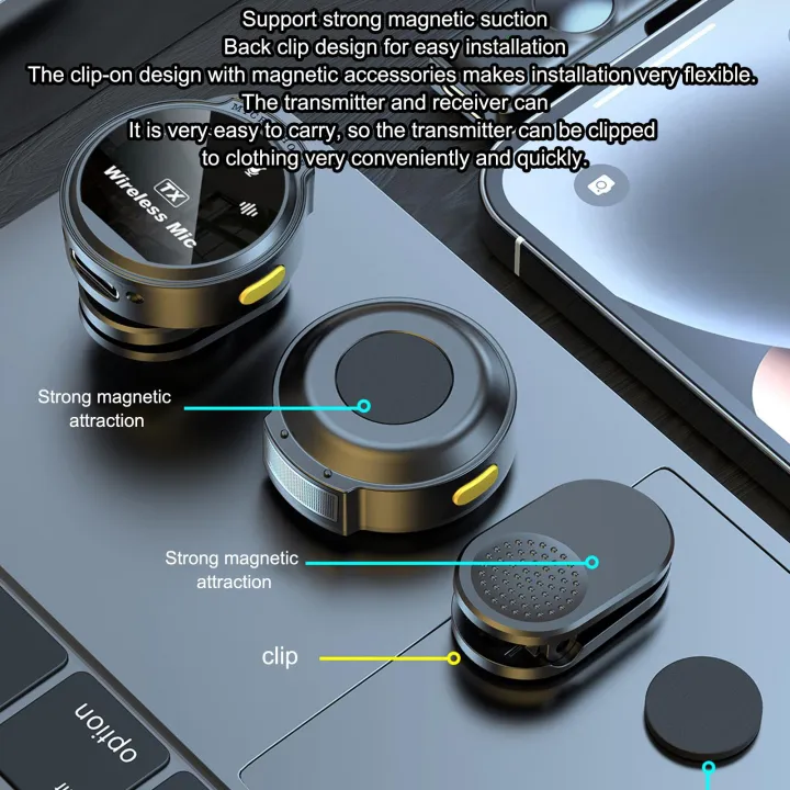 Baoer%20J6%20Wireless%20Lavalier%20Microphone%20Magnetic%20Lapel%20Noise%20Reduction%20Microphones%20With%20Digital%20Display%20Charging%20Case%20For%20Recording%20Interview%20-%20Image%208