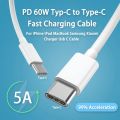 PD 60W 100W Fast Charging Typ-C to Type C Cable For iPhone iPad Samsung Xiaomi Redmi POCO Huawei MacBook Pro Charger Usb C Cable.