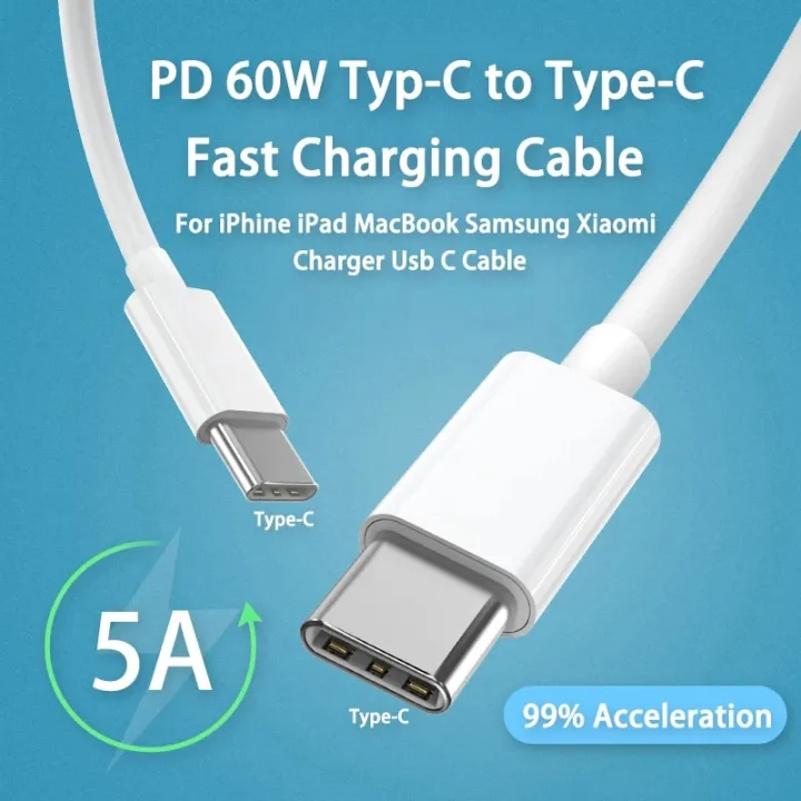 PD%2060W%20100W%20Fast%20Charging%20Typ-C%20to%20Type%20C%20Cable%20For%20iPhone%20iPad%20Samsung%20Xiaomi%20Redmi%20POCO%20Huawei%20MacBook%20Pro%20Charger%20Usb%20C%20Cable%20-%20Image%202