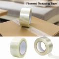 25M Strong Filament Strapping Tape Heavy Duty Transparent Reinforced Fiberglass Tape Single Side Adhesive For Packing Fixed Seal. 
