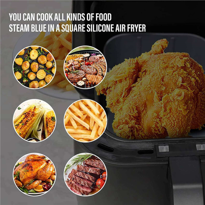 2Pcs%20Silicone%20Pot%20for%20Air%20Fryer%20Reusable%20Silicone%20Air%20Fryer%20Liner%20Foldable%20Basket%20Air%20Fryer%20Rack%20with%20Handles%20Black%20-%20Image%204