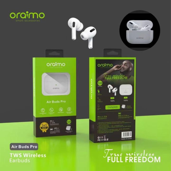 Oraimo Airpods Pro Wireless Earbuds TWS Wireless Bluetooth 5.0 Earphones With Free Cover By Shuvro