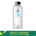 Panda Transparent Water Bottles With Straw Shaker Large Capacity Drinking 1000ml. 