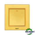 Merlin 1 Gang 1 Way Switch | Gorgeous Gold Series. 