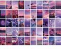 50Pcs/pack Landscape Nature Stickers Journal Scrapbooking Sticker Notepad Creative Manual Office Diary Decal Space Moon Phase Sunset Mini Sticker Book.