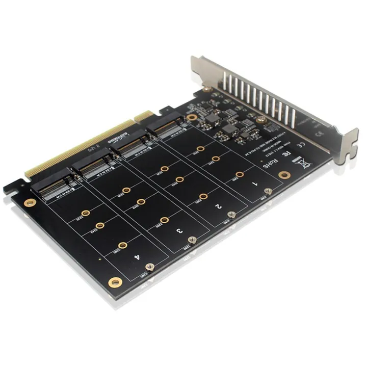 4%20Port%20NVMe%20to%20PCIE%20Adapter%20Card%20M.2%20NVME%20to%20PCIe%20X16%20Adapter%204X32Gbps%20M%20Key%20Hard%20Drive%20Converter%20Reader%20Expansion%20Card%20-%20Image%203