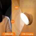 Night Light Rotatable Wireless Motion Sensor LED Night Lights USB Rechargeable Bedroom Corridohting Motion Sensor Light led Lamp.