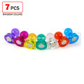 07 pcs x Push Pin (11x17mm) Magnet Colorful Transparent Fridge Refrigerator Magnetic Pin. 