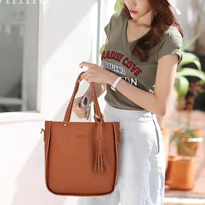 4pcs%20Women%20Lady%20Fashion%20Handbag%20Shoulder%20Bags%20Tote%20Purse%20Messenger%20Satchel%20Set%20Bag%20Crossbody%20Card%20Case%20Holder%20Wallet%20for%20Girls%20-%20Image%204